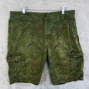 Springfield Camo Cargo Shorts Men's Size 36 Green Baggy Fit Skater Grungecore